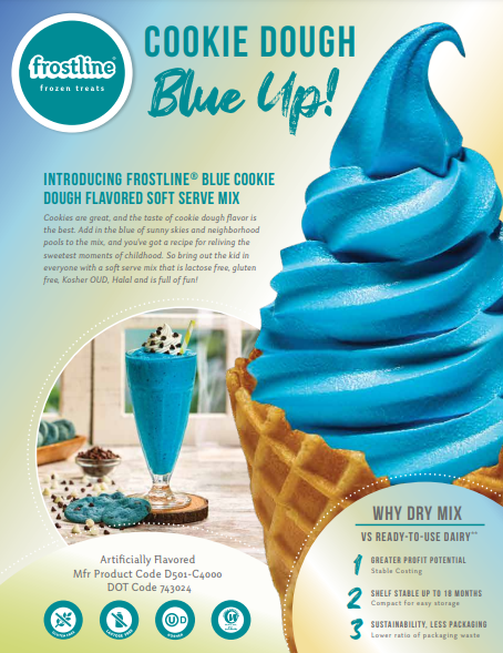 Catalog Preview showing blue cookie soft serve